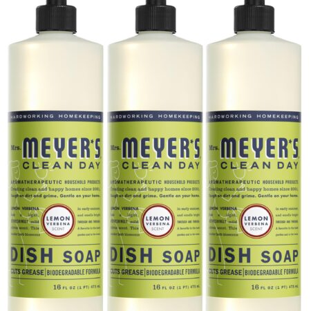 MRS. MEYER'S CLEAN DAY Liquid Dish Soap, Biodegradable Formula, Lemon Verbena, 16 fl. oz - - Image 2